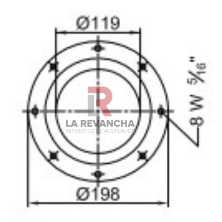 Brida Nº22 8aguj. 5/16'' (2B-20-150/2B-22-150) ''30001-1''