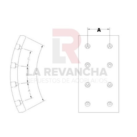 Cinta de freno 6'' MB/142  ''FRAS-LE'' (18mm.)