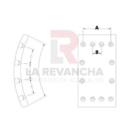 Cinta de freno 8'' AC/30-X ''FRAS-LE'' (20.6mm)