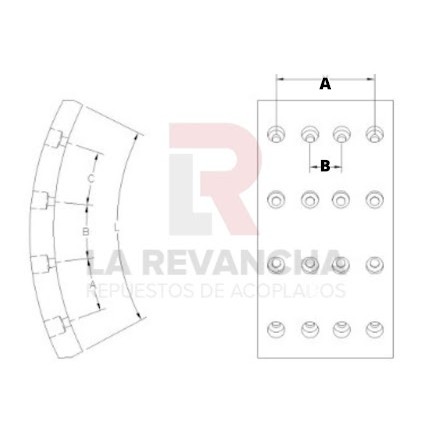 Cinta de freno 8'' CA/32-X ''RANDON'' (19,94mm)