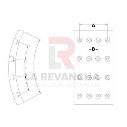 Cinta de freno 8'' CA/33-Std ''RANDON'' (21,40mm)