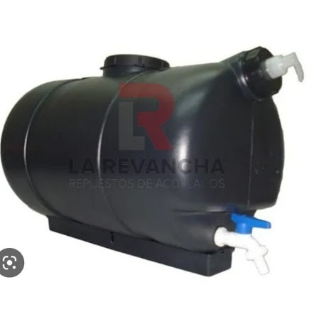 Deposito de agua plastico negro c/accesorios 25Lts.