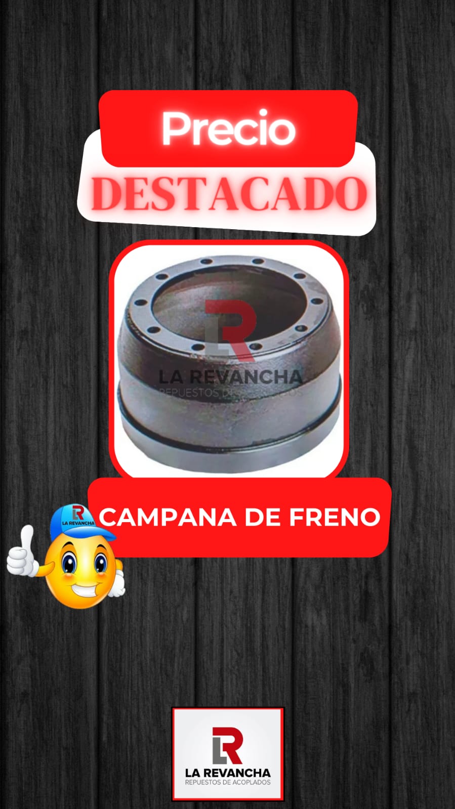 Campana de freno disco universal 8'' 10Ag. Masa alta (694) Nac. (FSM)