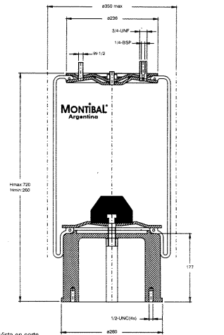 Camara de aire 32-195-535 ''MONTIBAL''