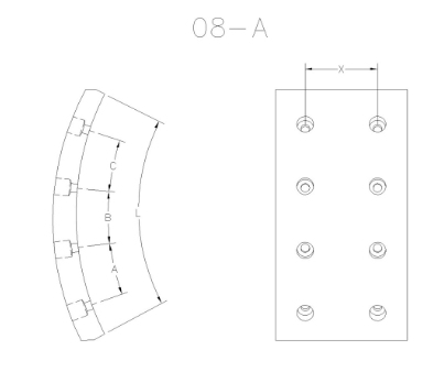 Cinta de freno 0133-XX (18mm) ''COBREQ'' - MB 1215-2213 83/93