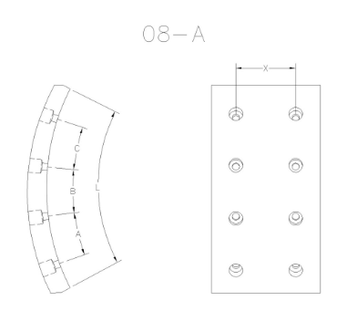  Cinta de Freno 5" SV/224-X (20mm) x8 ''FRASLE'' 