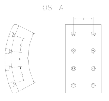 Cinta de Freno FD/83-XX ''FRAS-LE'' (x8)