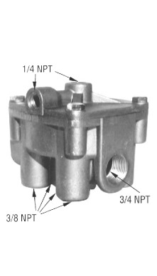 Valvula Relay tipo Bendix R-12  3/4 NPT ''RG FRENOS'' 