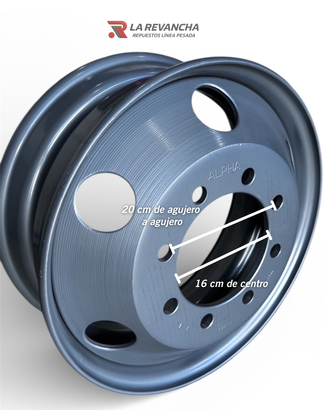 Llanta disco 17,5 x 6 (8 agujeros) uso S/camara *FORD 4000