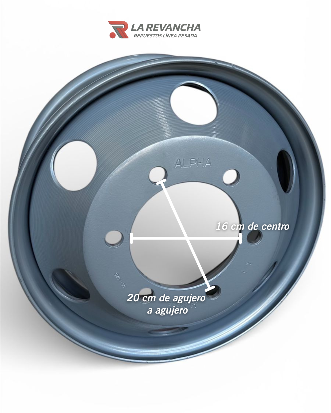 Llanta disco 17,5 x 6 (6 agujeros) uso S/camara *MB